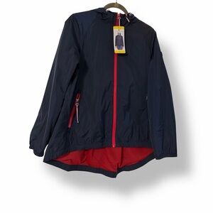 Tommy Hilfiger Navy Windbreaker Jacket with Red Accents